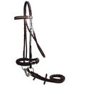Prestige Crystal Crown Bridle – Buffalo Leather Dressage Bridle with Clear Crystal Browband