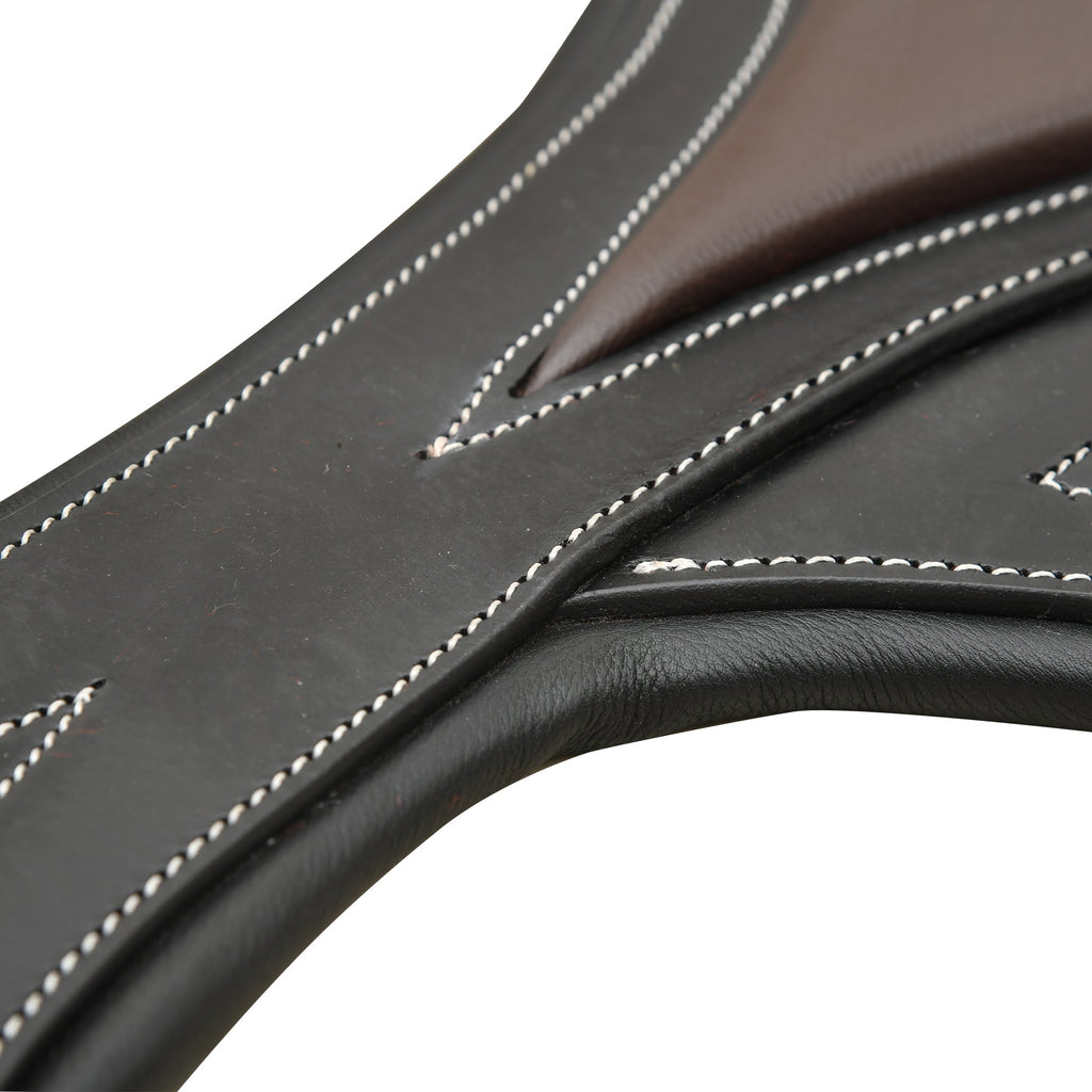 Elite Protective Leather Stud Guard Girth – Padded Horse Jumping Girth with Elastic Ends & Stainless Steel Buckles