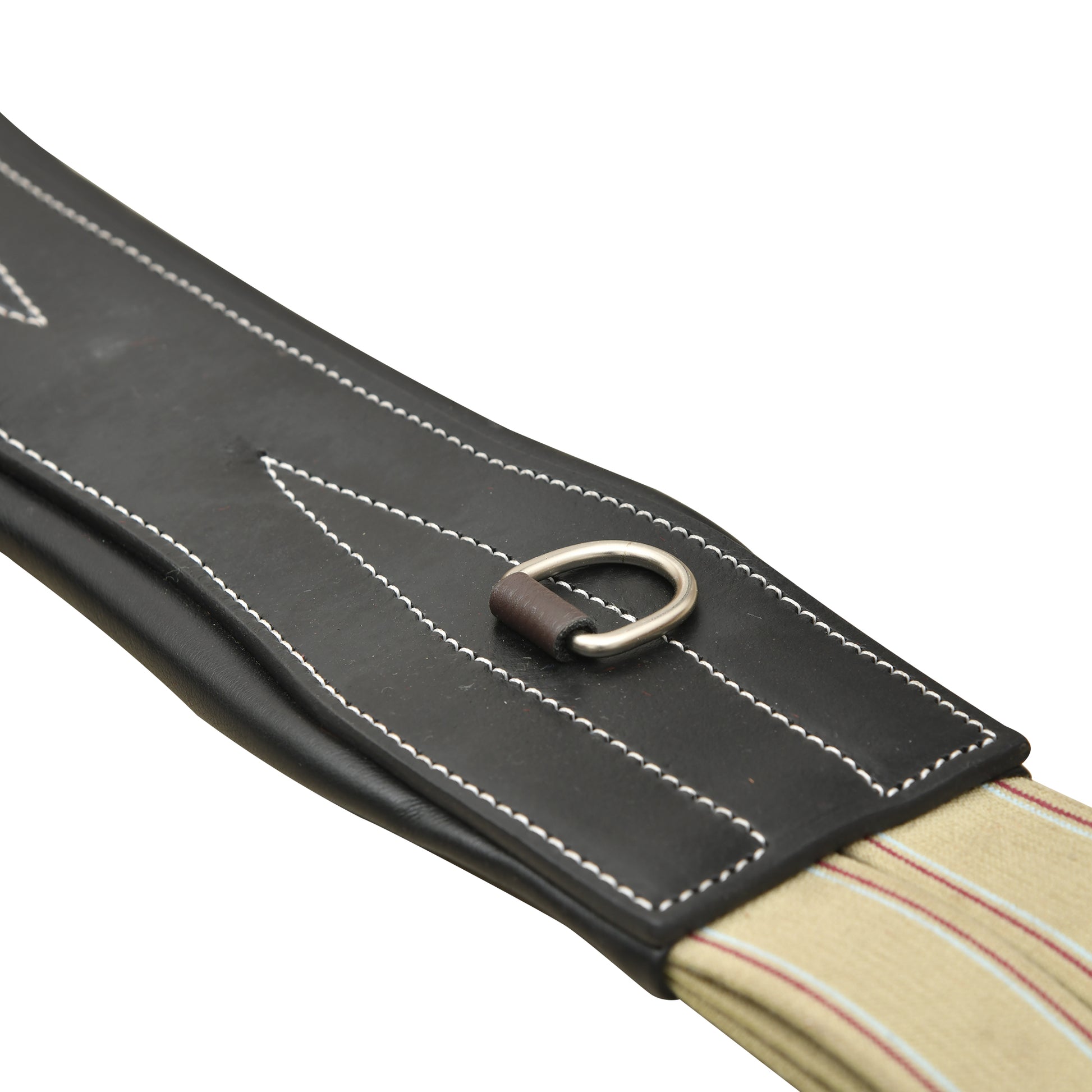Elite Protective Leather Stud Guard Girth – Padded Horse Jumping Girth with Elastic Ends & Stainless Steel Buckles