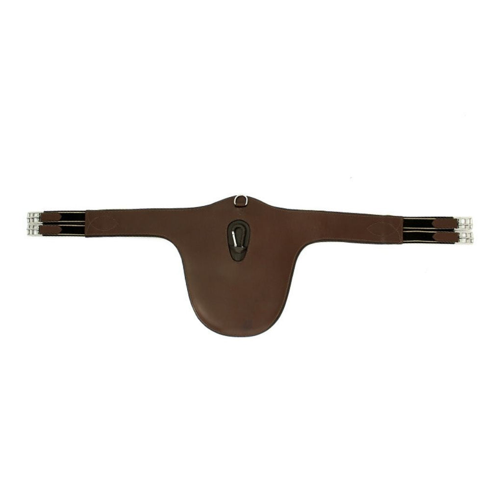 Protective Jumping Genuine Leather Belly Guard Girth – Premium Padded Performance Girth with Triple Elastic