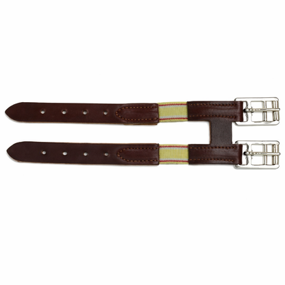 Premium Leather Horse Girth Extender – Elastic Extension Strap with Roller Buckles