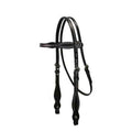 Crystal Western Leather Horse Headstall – Stainless Steel Spot Detailing