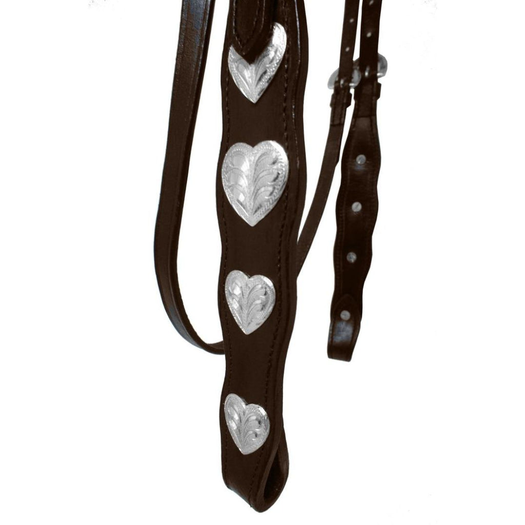 Hand-Tooled Leather Headstall & Split Reins – Decorative Western Horse Tack