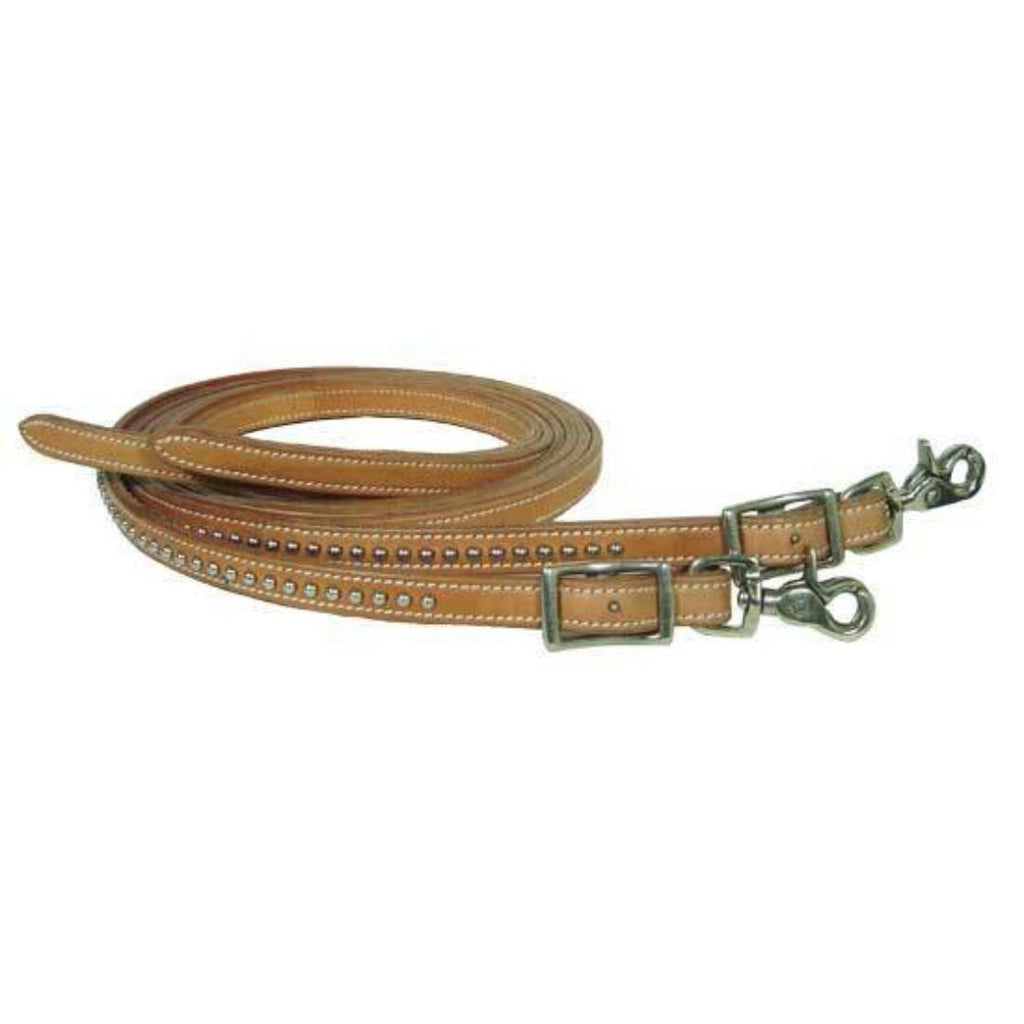 Handcrafted Spotted Leather Western Split Reins – Classic Western Riding Reins for Trail & Training
