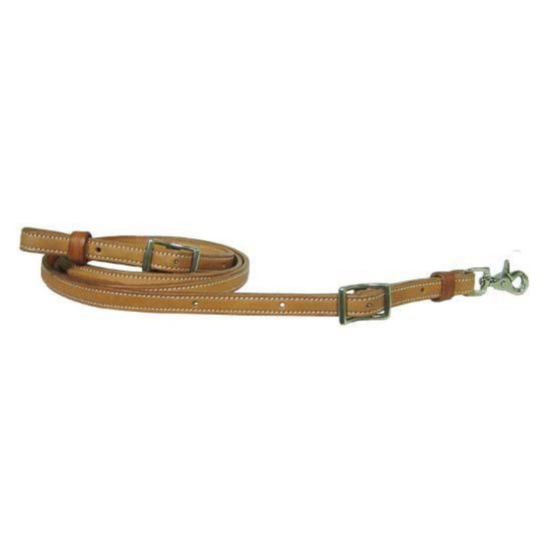 Premium Buffalo Leather Roping Reins – Western Riding Reins with Stainless Steel Hardware