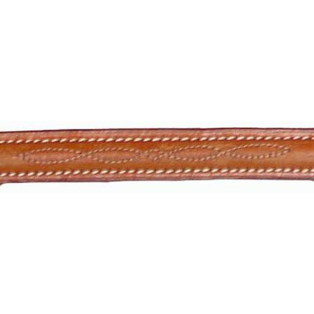 Premium Leather & Web Hybrid Reins – Fancy Stitch with Leather Hand Stops
