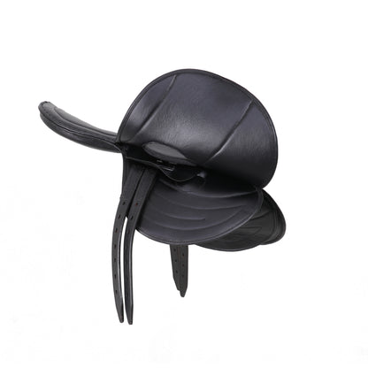 Premium Leather English Jumping Saddle – British Half Tree with 15" Flap for Training & Shows
