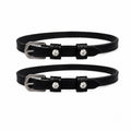 White Crystal English Genuine Leather Spur Straps – 18 & 20 Inch, 1 Pair