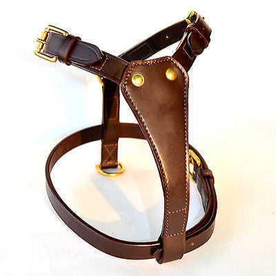 Handcrafted Genuine Leather Dog Harness & Matching Lead Set