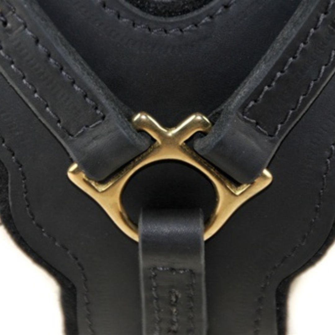 Genuine Leather Dog Harness with Handle – Heavy-Duty Adjustable Harness for Training & Walking