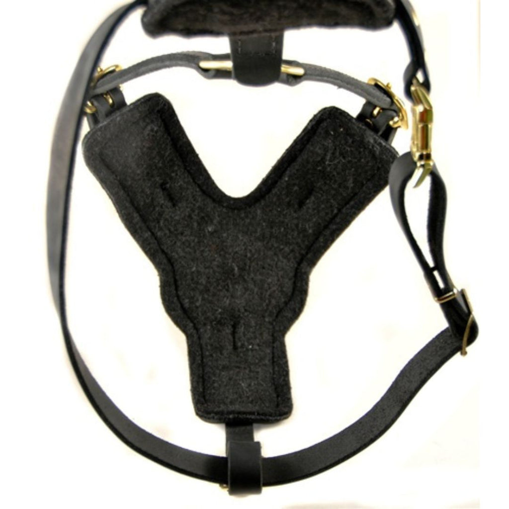 Genuine Leather Dog Harness with Handle – Heavy-Duty Adjustable Harness for Training & Walking