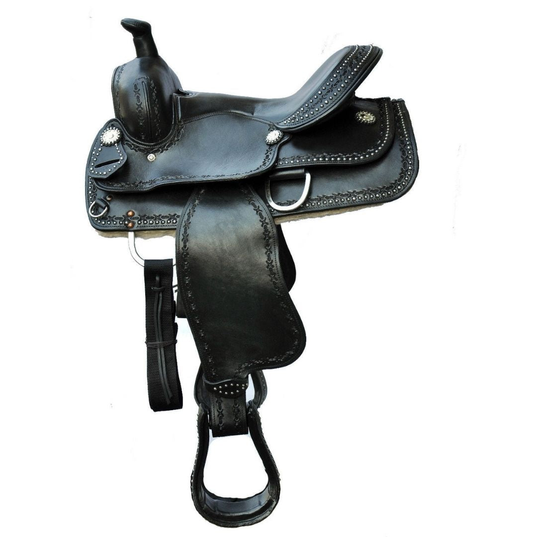 Classic Trail & Show Western Saddle – Genuine USA Leather with Full Quarter Horse Tree