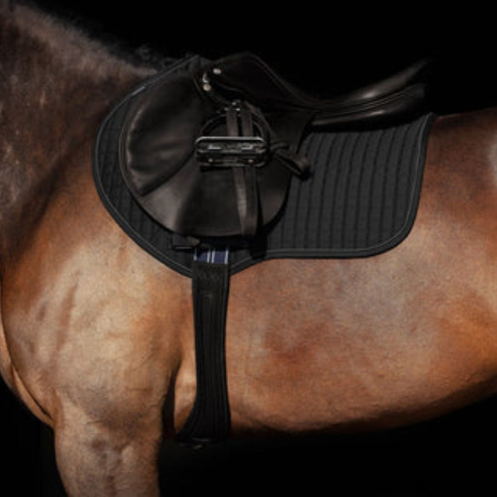 Ergonomic Leather Comfort Horse Girth – Anatomical Long Girth with Elastic Ends