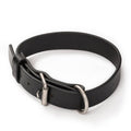 Classic Plain Genuine Leather Dog Collar – Handcrafted Full-Grain Leather Collar with Stainless Steel Hardware