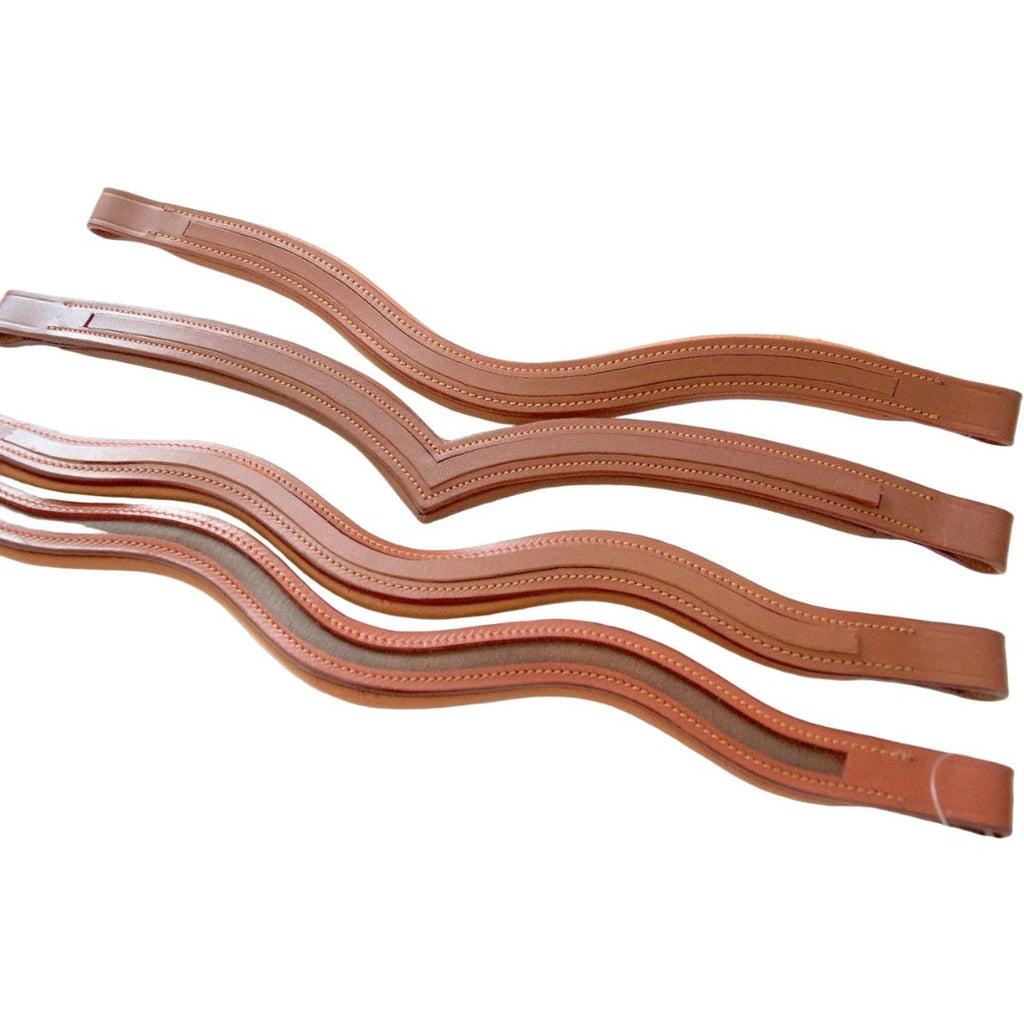Premium Genuine Leather Empty Channel Browband – Handcrafted Customizable Horse Browband