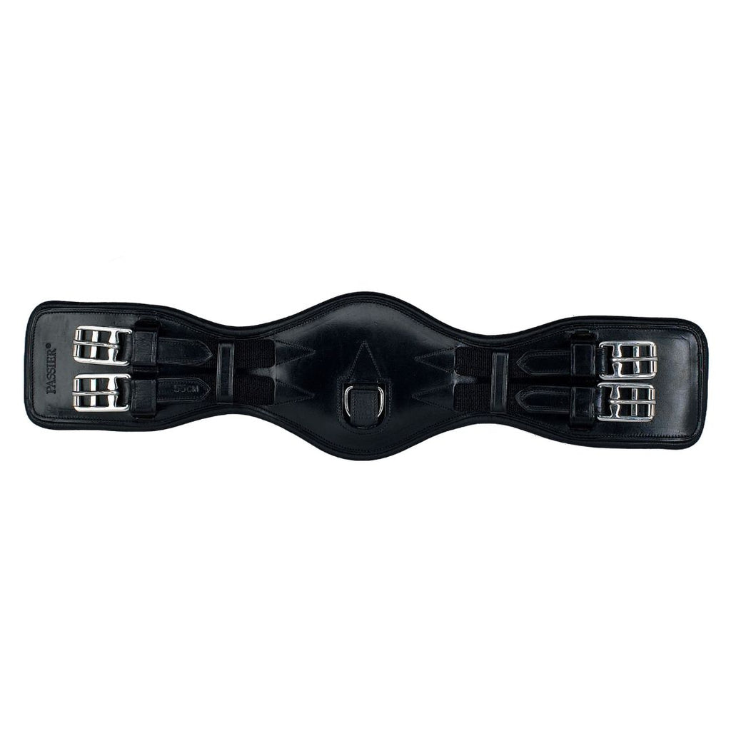 Anatomical Comfort Dressage Leather Girth – Padded Horse Girth with Elastic Ends