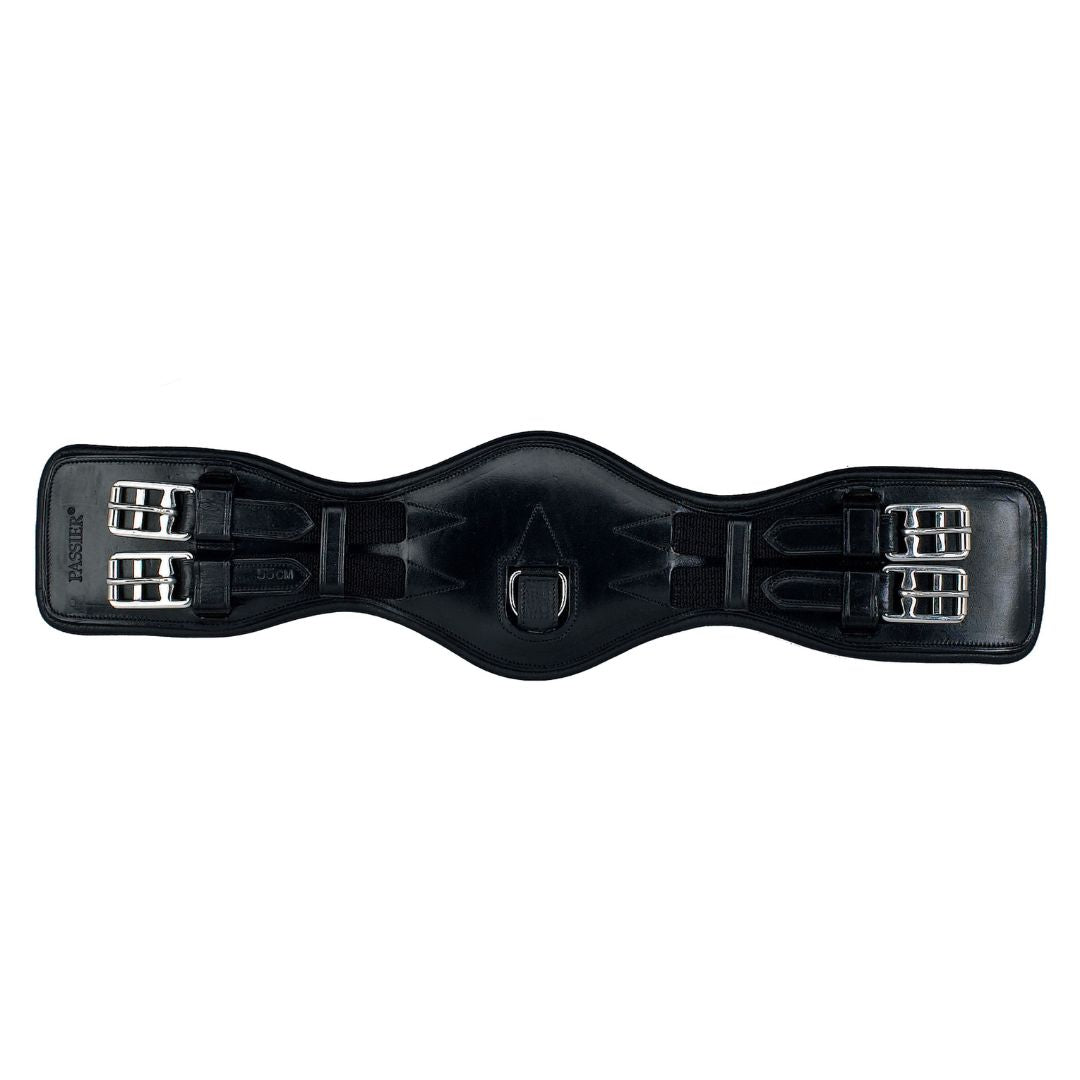 Anatomical Comfort Dressage Leather Girth – Padded Horse Girth with Elastic Ends