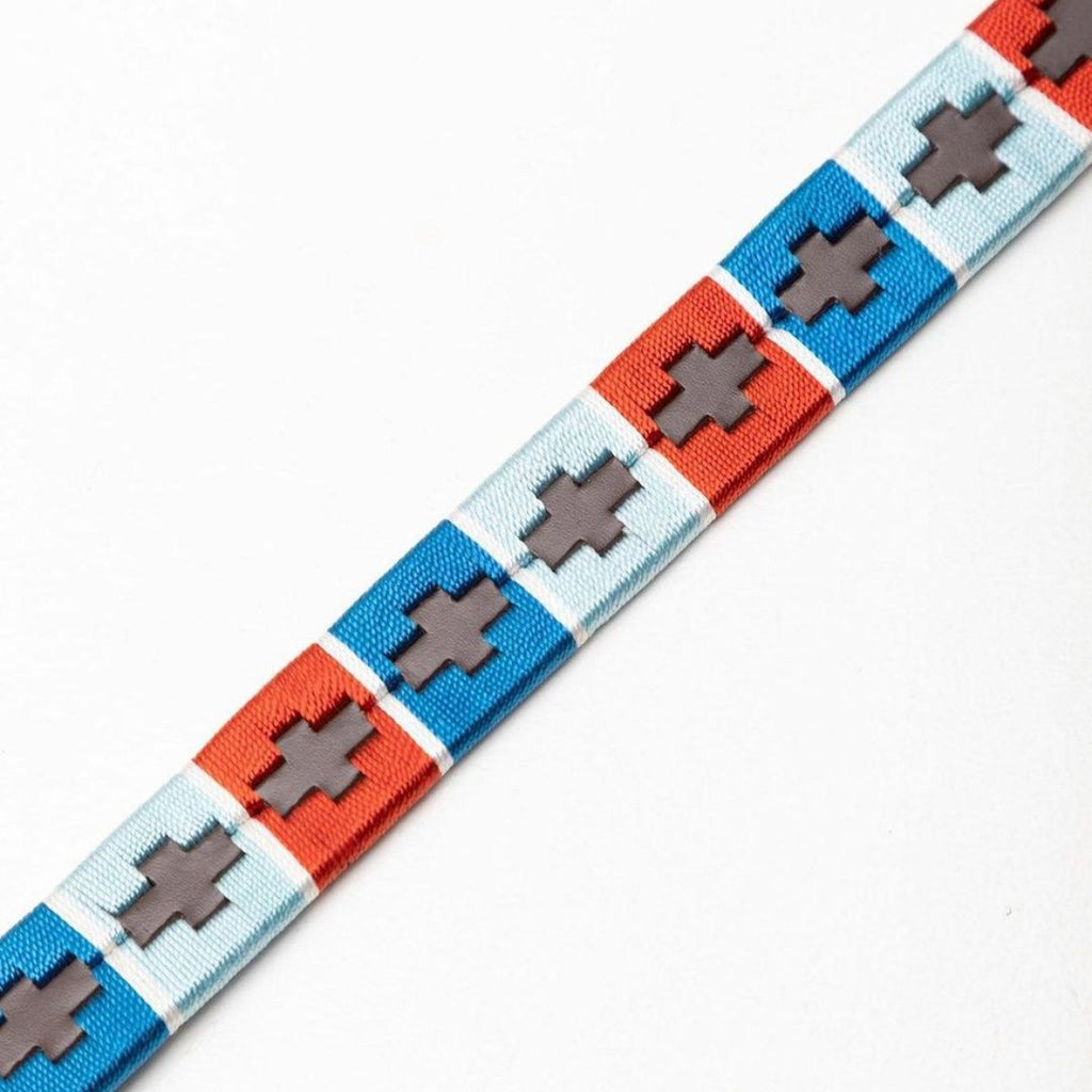 Premium Polo Style Woven Leather Browband with Handwoven Pattern – Handcrafted English Bridle Accessory