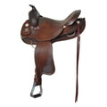 Rugged Comfort Round Skirt Western Trail Saddle – Premium American Leather with Padded Seat