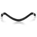 Luxury Triple Row Black Crystal Leather Browband – Handcrafted English Bridle Accessory