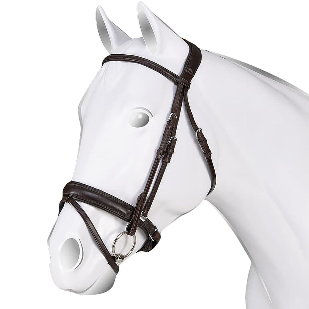 ErgoFlex Anatomical Dressage Bridle – Premium Buffalo Leather English Bridle with Comfort Crown & Self-Balancing Noseband