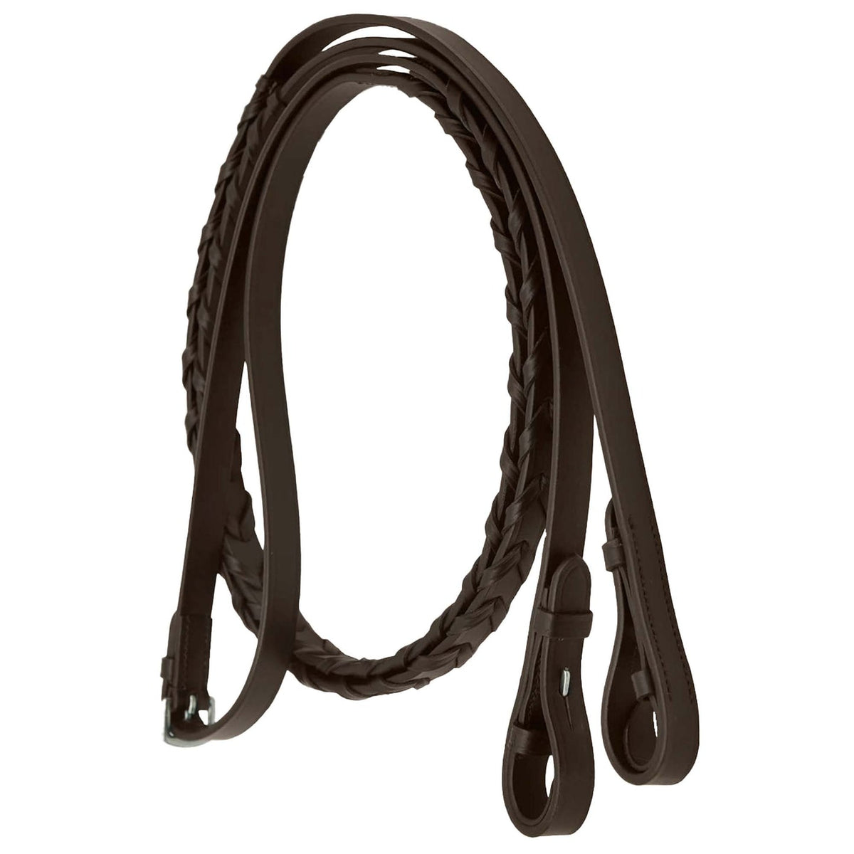 Handcrafted Braided Horse Reins – Genuine Leather with Secure Billet Ends