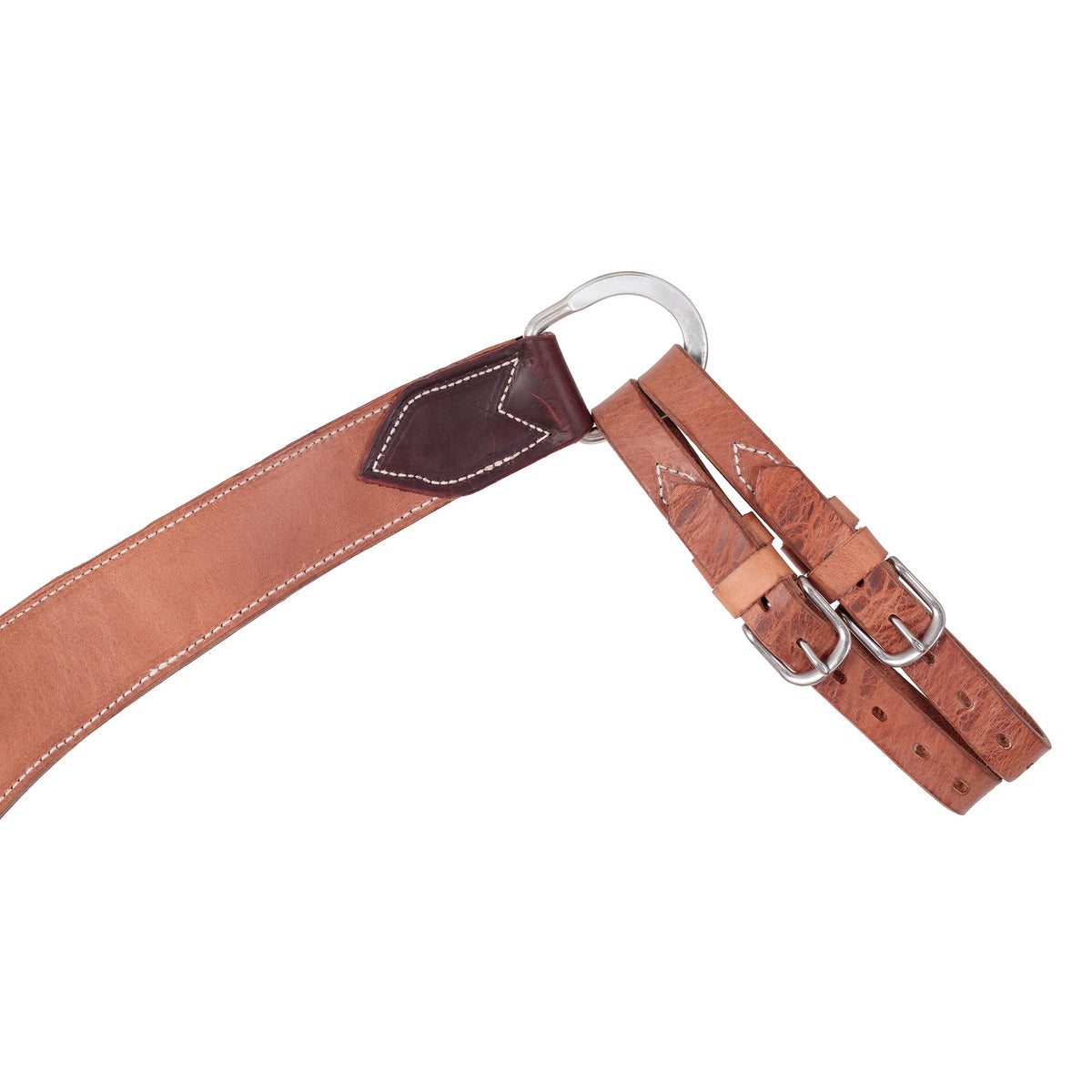 Premium Leather Harness Roper Breast Collar – Center Dee & Tapered Western Design