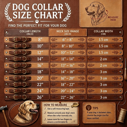 Crazy Horse Genuine Leather Dog Collar – Distressed Leather with Soft Padded Lining