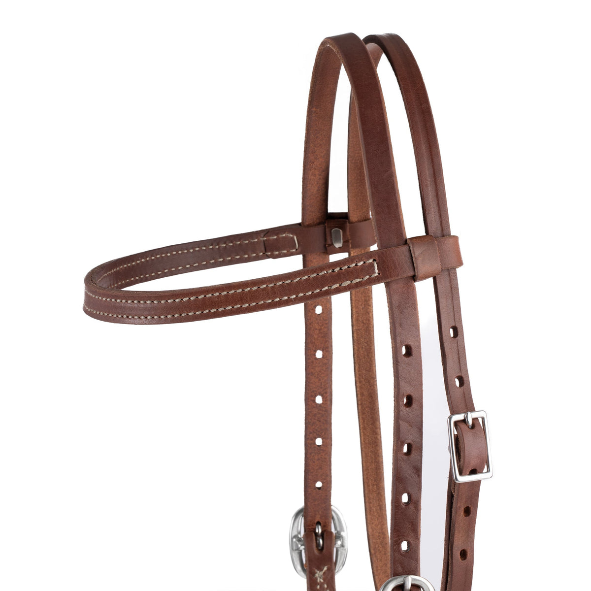 Working-Ride Hermann Oak Leather Headstall – Browband & Sliding Ear