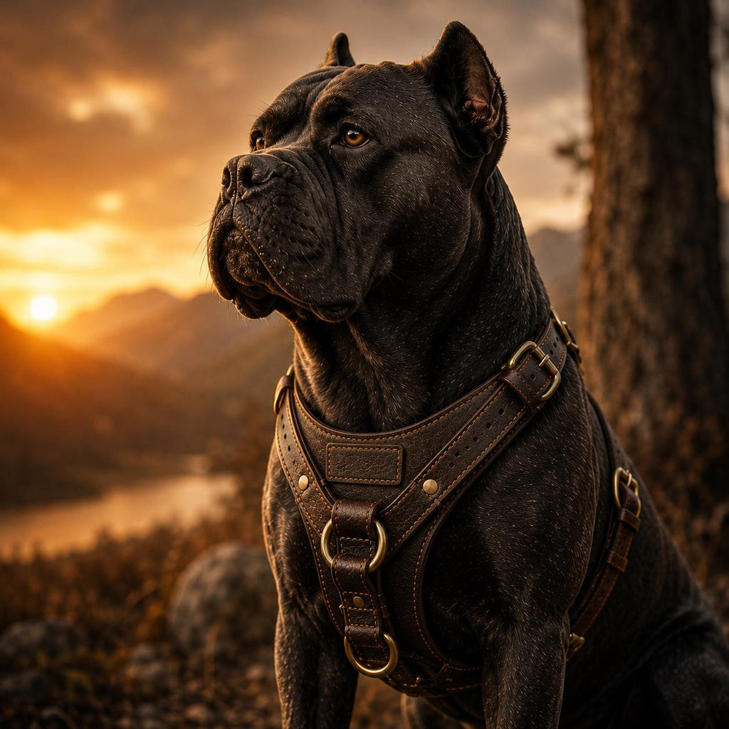 Elite Genuine Leather Dog Harness for Large & Powerful Breeds