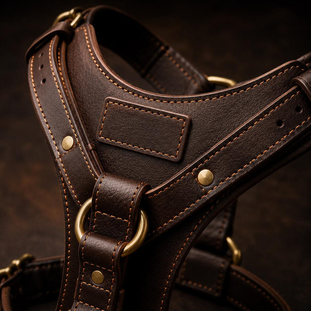 Elite Genuine Leather Dog Harness for Large & Powerful Breeds