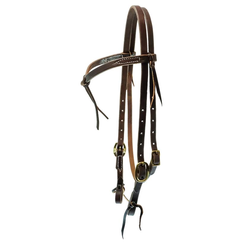 Futurity Knot Browband Horse Headstall – Two-Buckle Leather Tack