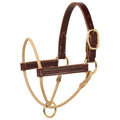 Premium Rope Leather Horse Halter – Adjustable Training Headcollar
