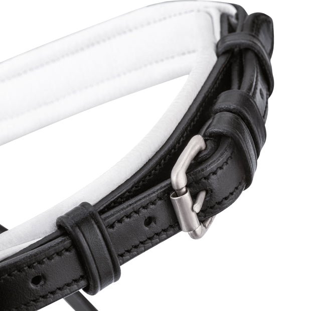 Harmony Comfort Combined Bridle – Premium Buffalo Leather English Bridle with Anatomical Headpiece & Matching Reins