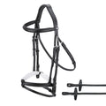 Harmony Comfort Combined Bridle – Premium Buffalo Leather English Bridle with Anatomical Headpiece & Matching Reins