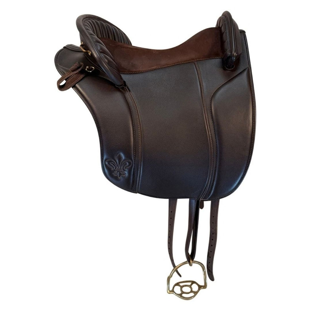 Genuine Leather English Saddle – Leather Seat,Tree & Brass Hardware