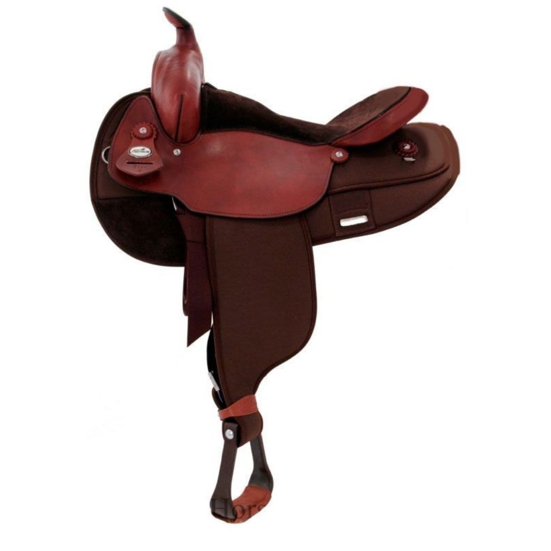 Lightweight Trail Horse Saddle – Padded Roughout Seat & Gaited Bars