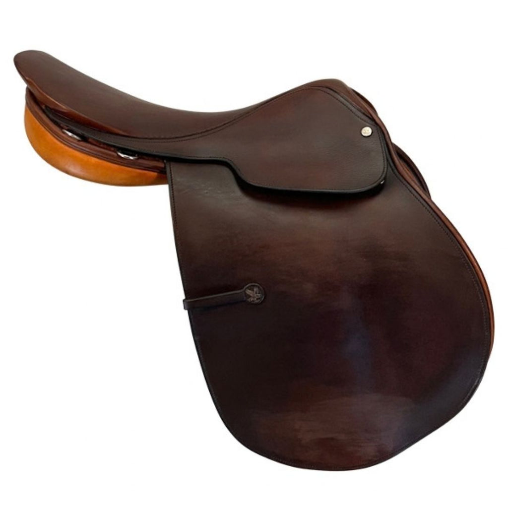Falcon Close Contact English Saddle – Leather Seat & English Billet Rigging