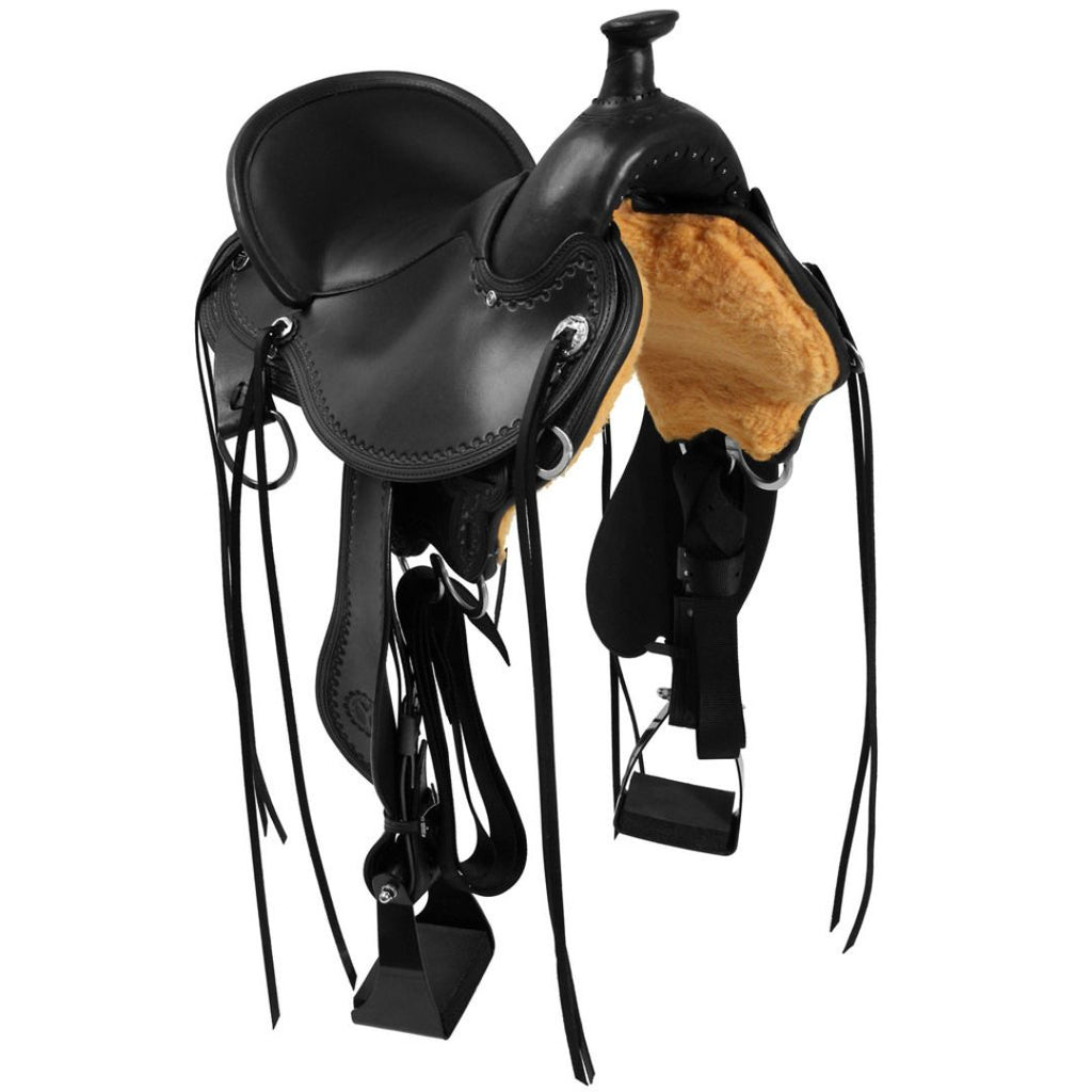 Harmony Trail Saddle – Flexible Leather Western Saddle with Shock-Absorbing Skirt