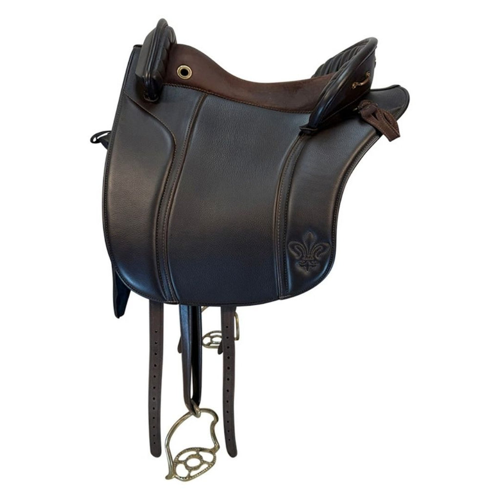Genuine Leather English Saddle – Leather Seat,Tree & Brass Hardware